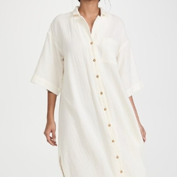 NWT!!! Madewell Double-Gauze Cover-Up Maxi Shirtdress Size Small - Picture 1 of 6